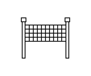 voleybol net simge vektör çizim