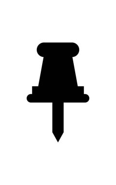 pin simgesi, vektör basit tasarım 