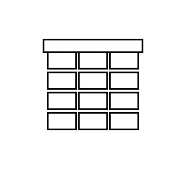 Basit baca çatı simgesinin vektör çizimi