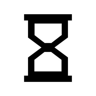 Kum saati simgesi, vektör basit tasarım 