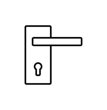 Kapı kolunun modern simgesinin vektör çizimi
