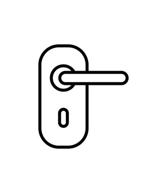 Kapı kolunun modern simgesinin vektör çizimi