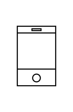 smartphone web  icon, outline style