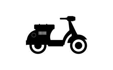 Scooter vektör simgesi beyaz arka plan üzerinde