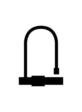 bisiklet kilidi vektör illüstrasyonu