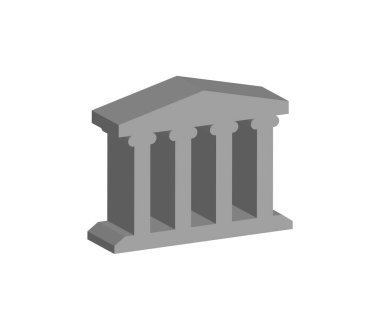 izole bina ikonu vektör tasarımı