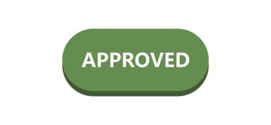 Onaylanmış düğme simgesi. vektör stoku illüstrasyonu