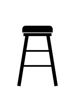 Tabure simgesi vektör illüstrasyonu.