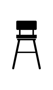 Tabure simgesi vektör illüstrasyonu.