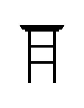 Tabure simgesi vektör illüstrasyonu.