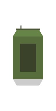 Beyaz arkaplanda konserve içecek simgesi