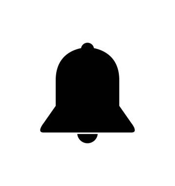 Beyaz arkaplanda çan simgesi izole edildi