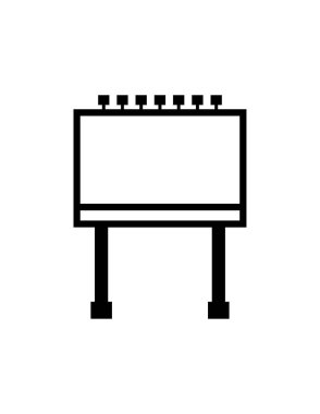 reklam panosu simgesi vektör işareti izole edildi