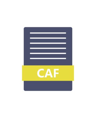 Beyaz arkaplanda gösterilen CAF dosya simgesi 