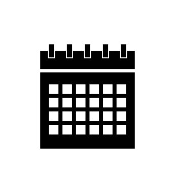 Takvim simgesi vektör illüstrasyonu