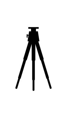 kamera tripod vektör simgesi. düz vektör sembolü beyaz arkaplanda izole edildi.