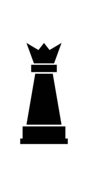 Satranç figürü vektör çizimi arkaplanda izole edildi