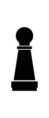 Satranç figürü vektör çizimi arkaplanda izole edildi