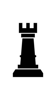 Satranç figürü vektör çizimi arkaplanda izole edildi