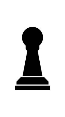 Satranç figürü vektör çizimi arkaplanda izole edildi