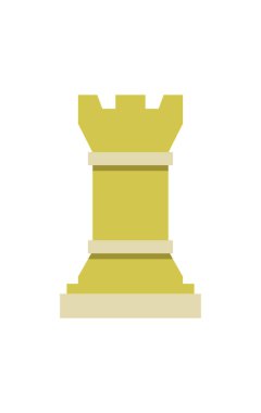 Satranç figürü vektör çizimi arkaplanda izole edildi