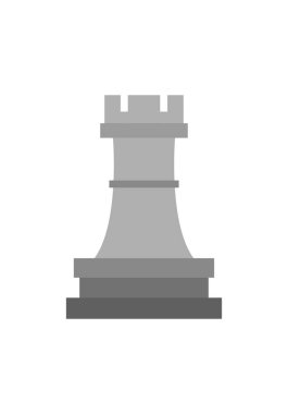 Satranç figürü vektör çizimi arkaplanda izole edildi