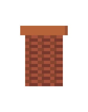 Tuğla baca vektör illüstrasyon grafik tasarımı