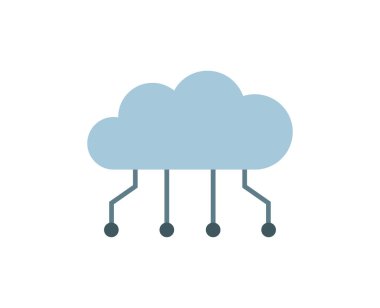 bulut hesaplama simgesi, vektör illüstrasyonu