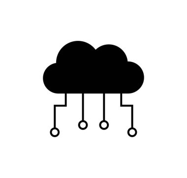 bulut hesaplama simgesi, vektör illüstrasyonu