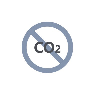 CO2 yasaklanmış işaret vektörü çizimi