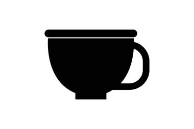 Sıcak kahve fincanı simgesi vektörü beyaz arkaplanda izole edilmiş, logo konsepti fincan işareti