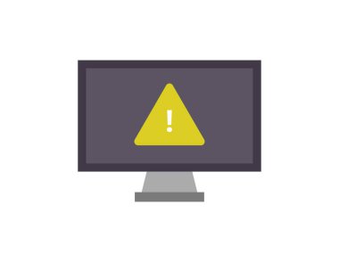 bilgisayar hatası, vektör düz renk simgesi