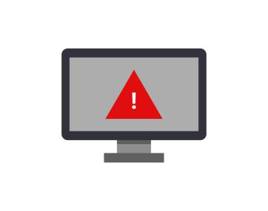 bilgisayar hatası, vektör düz renk simgesi