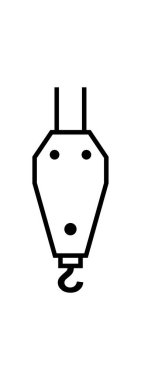 Vinç kanca kutsal kişilerin resmi, vektör çizim