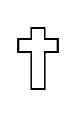 Hıristiyan çapraz simge vektör illüstrasyon