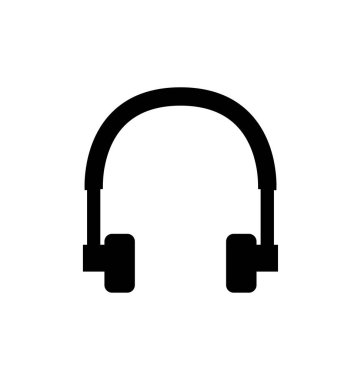 kulaklık simgesi vektörü beyaz arkaplanda izole edildi