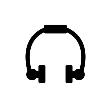 kulaklık simgesi vektörü beyaz arkaplanda izole edildi