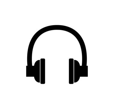 kulaklık simgesi vektörü beyaz arkaplanda izole edildi