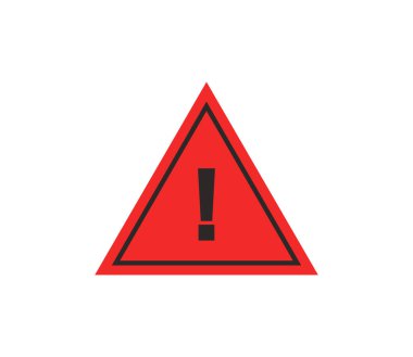 Tehlike işareti simgesi. vektör illüstrasyonu