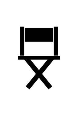 Beyaz arka plan üzerinde sandalye simgesi