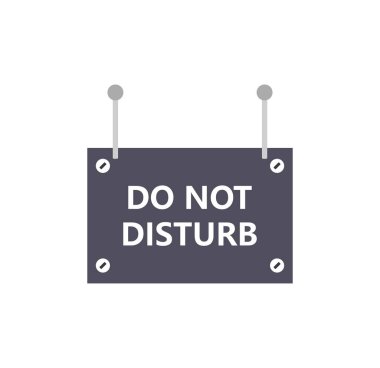 asılı işareti metin ile rahatsız etmeyin