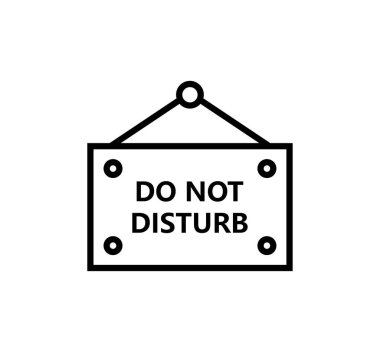 asılı işareti metin ile rahatsız etmeyin