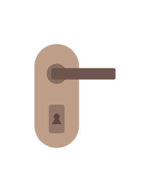 kapı kolu ikon vektör illüstrasyonu.