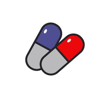 tıbbi haplar izole edilmiş simge 