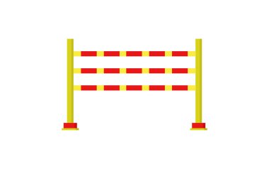 Beyaz arka planda binicilik çiti simgesi. vektör illüstrasyonu.