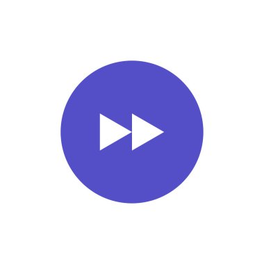 Beyaz arkaplanda izole edilmiş ileri sarma simgesi, çal