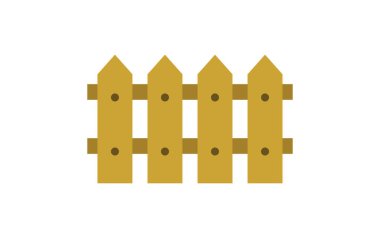 Tahta çit vektör simgesi beyaz arkaplanda izole edildi