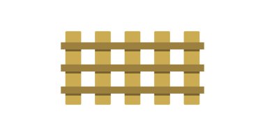 Tahta çit vektör simgesi beyaz arkaplanda izole edildi