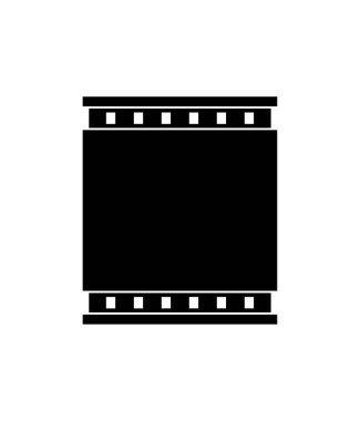 film strip simgesi tasarım şablonu izole edildi