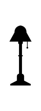 Yer lambası simgesi vektörü beyaz arkaplanda izole edildi